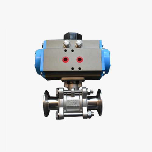 氣動三片式快裝球閥